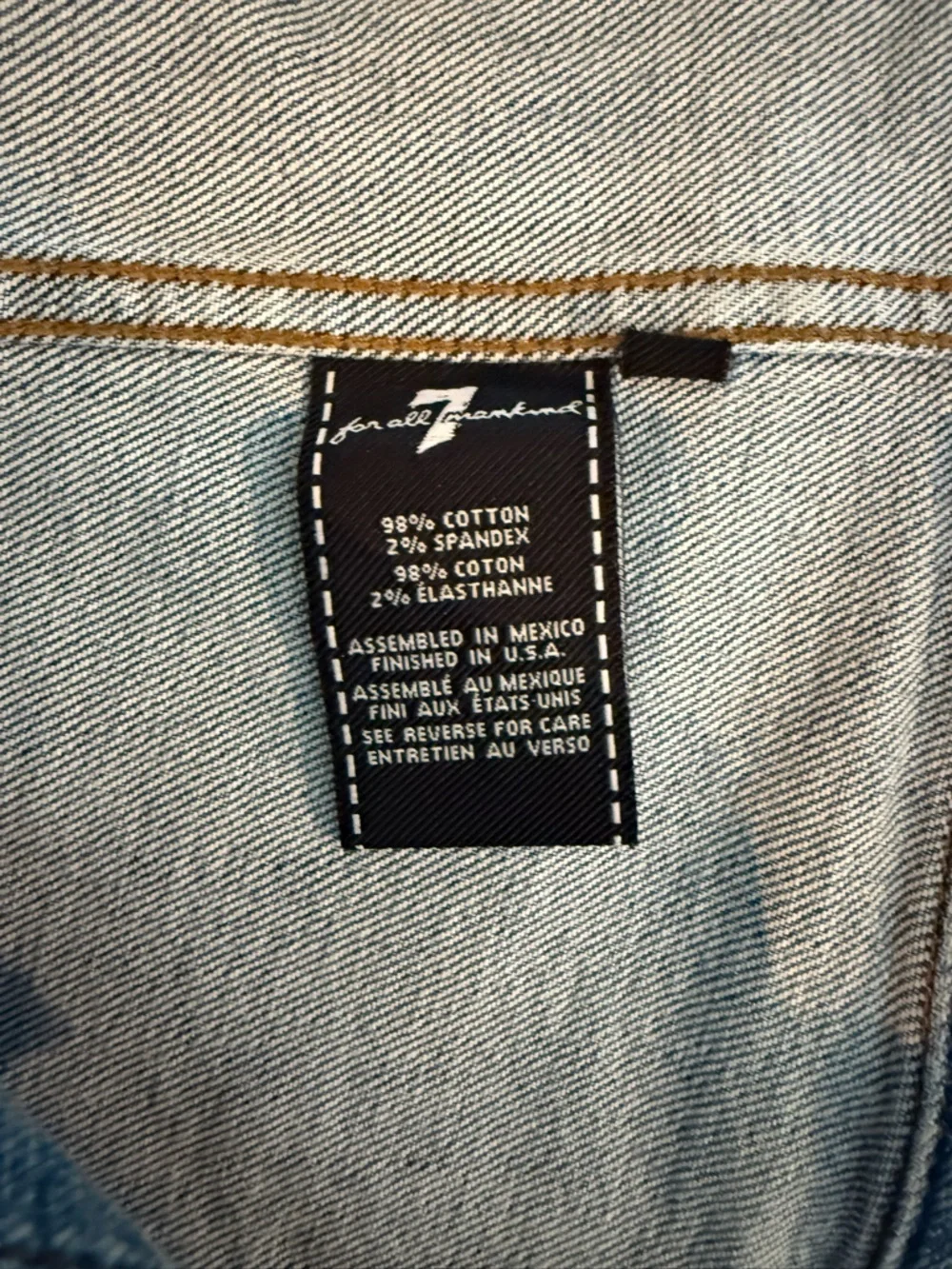 7 For All Mankind Denim Jacket - M - Medium Wash - Picture 5 of 6